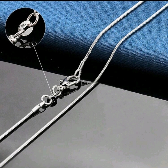 925 STERLING LONG SKINNY SILVER ROUND SNAKE CHAIN NECKLACE FOR LAYERING 28" - Picture 5 of 7